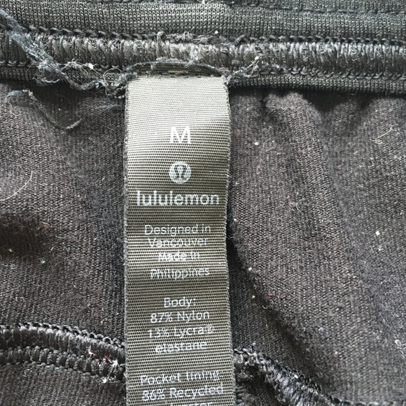 Lululemon Mens Black Athletic Jogger Pants Size Medium Front Pockets - Picture 6 of 6